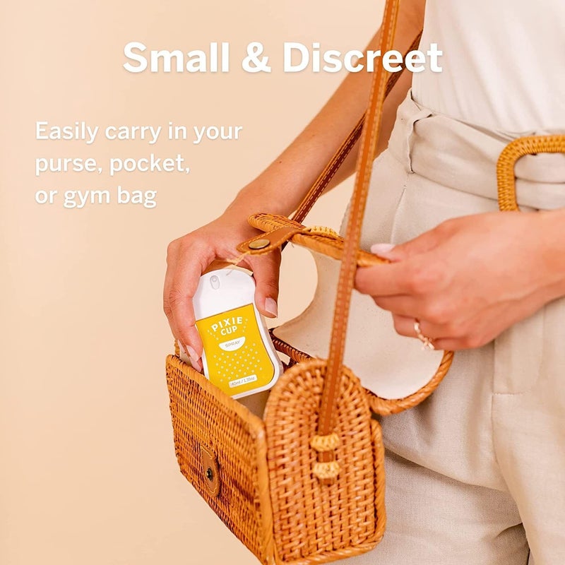 Pixie Cup Pixie Hand Sanitizer - Essentials & Toiletries for Complete Sanitization in a Quick Spray - 100% Hypoallergenic & Plant-Based Ingredients - Travel Cleaner for Menstrual Cups & Period Discs & Much More - Image 5